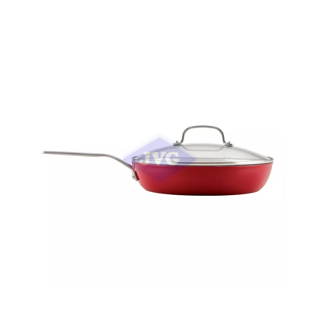 SARTÉN KITCHENAID 31 CM CERÁMICO ANODIZADO ROJO - 12723