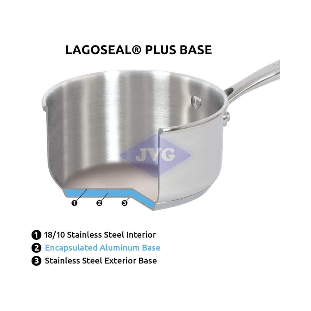 JUEGO DE OLLAS LAGOSTINA 9 PIEZAS SMART ACERO INOXIDABLE 18/10 (16600009) - 16600009