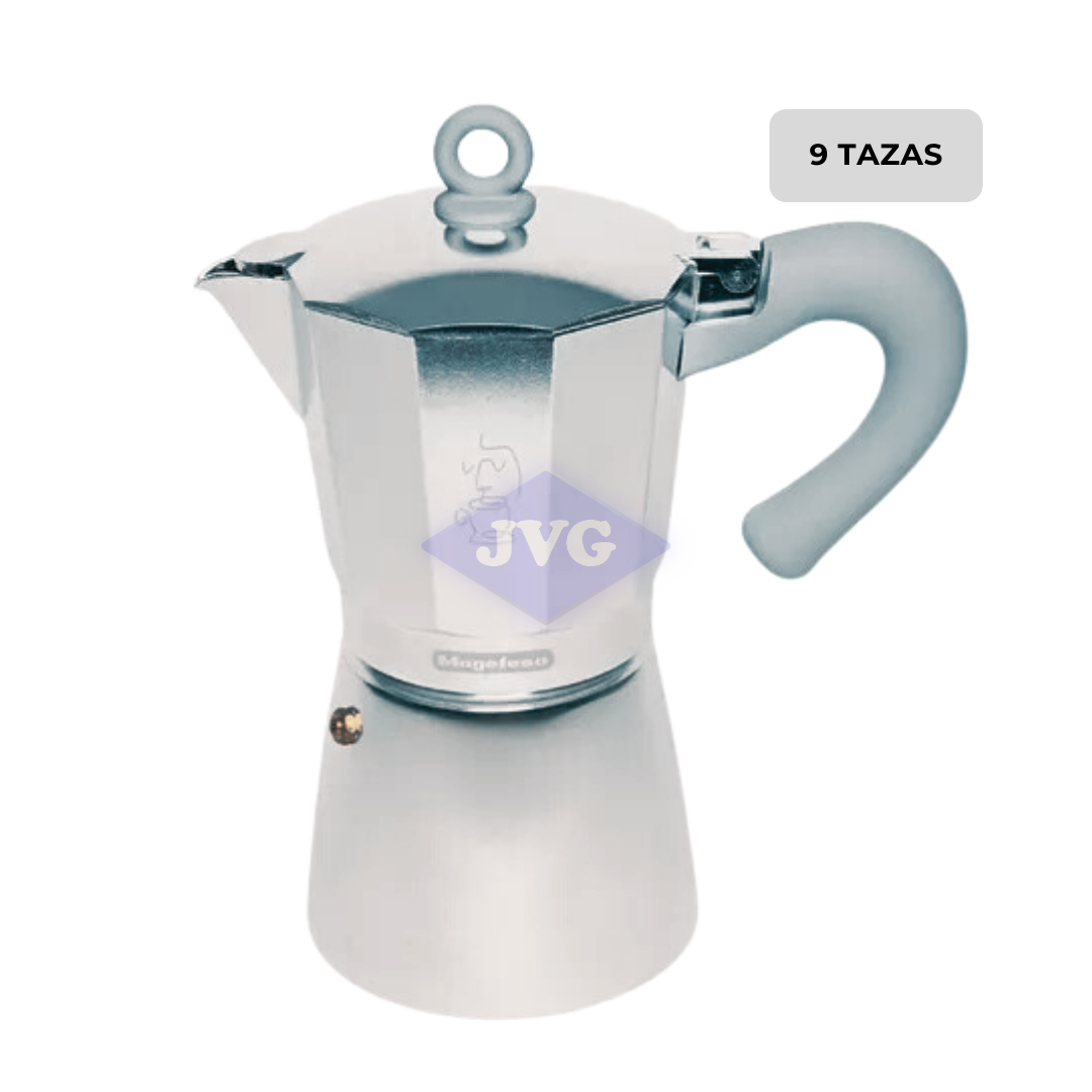 CAFETERA ITALIANA MAGEFESA PAOLO 9 TAZAS PLATEADA - 26352