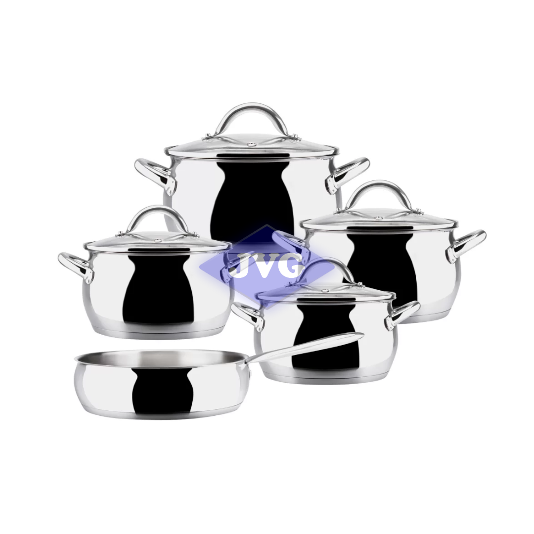 JUEGO DE OLLAS MAGEFESA 9 PIEZAS KUCHEN ACERO - 41600