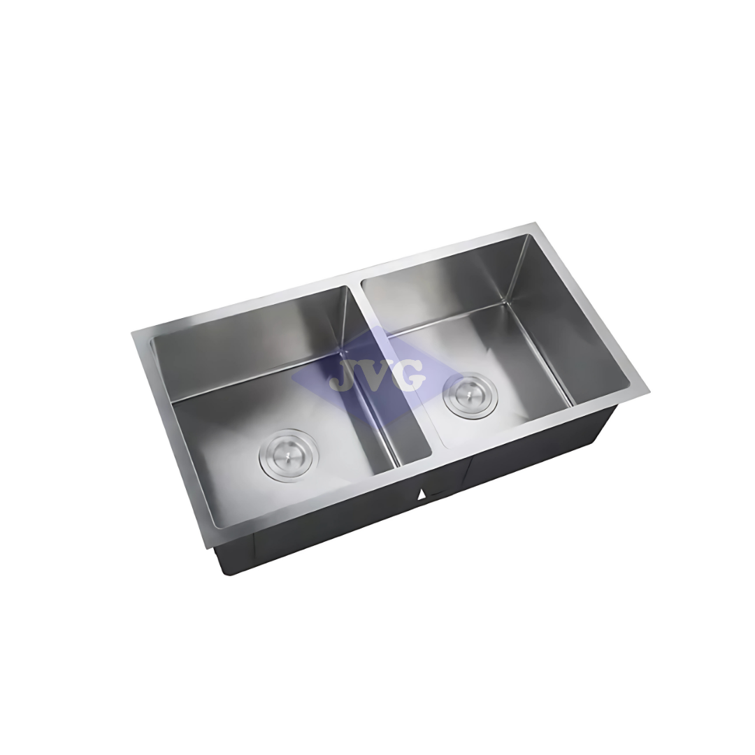 FREGADERO ADRIA 2 TINAS BAJO TOPE CON KIT ACERO INOXIDABLE - 8153AR