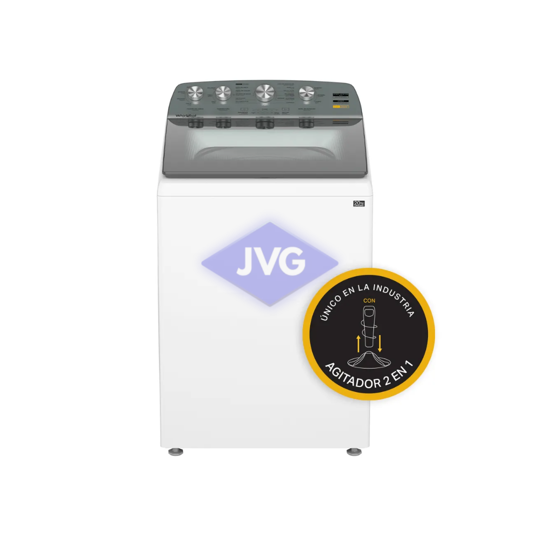 LAVADORA CON SUP WHIRLPOOL 26 KG XPERT DE AGITADOR 2 EN 1 BLANCO - 8MWTW2654WRM