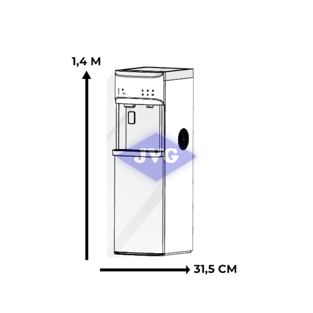 DISPENSADOR DE AGUA VETRUX CARGA INFERIOR NEGRO – AQUAPRO