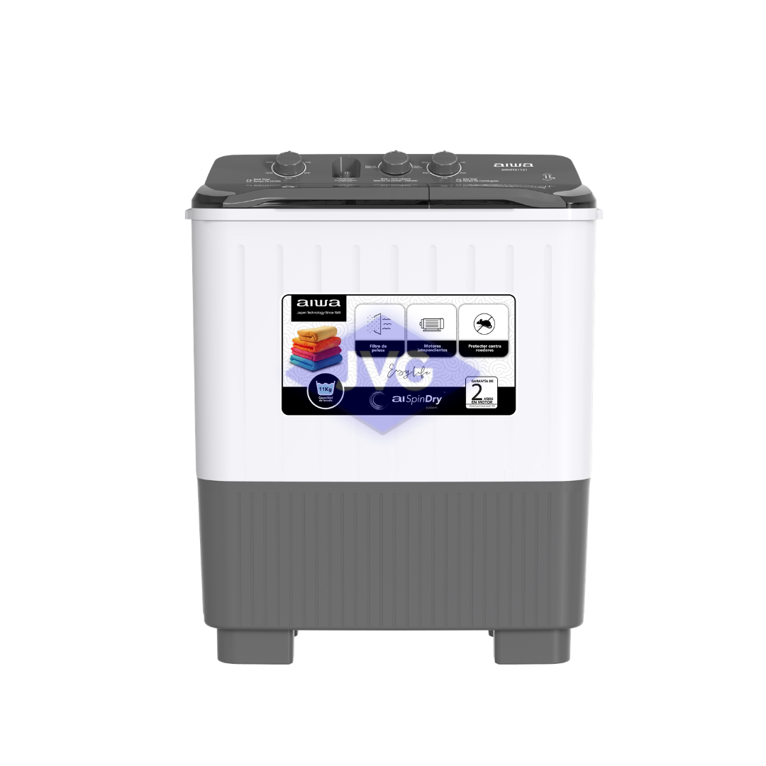 LAVADORA CARGA SUPERIOR AIWA 11 KG BLANCO - AWHTLWX1101