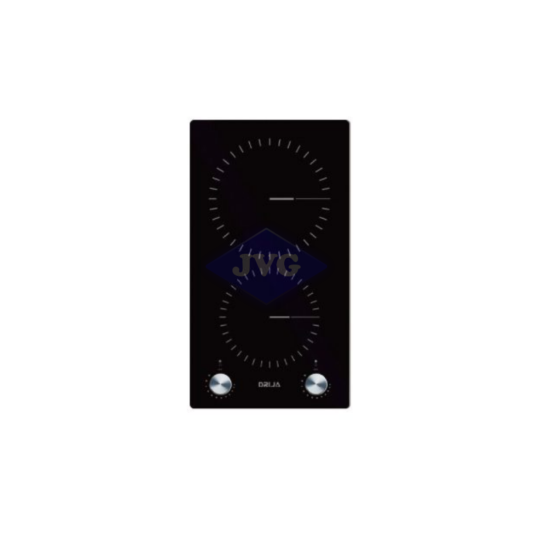 TOPE ELÉCTRICO DRIJA 2 QUEMADORES 30 CM VITROCERÁMICO NEGRO