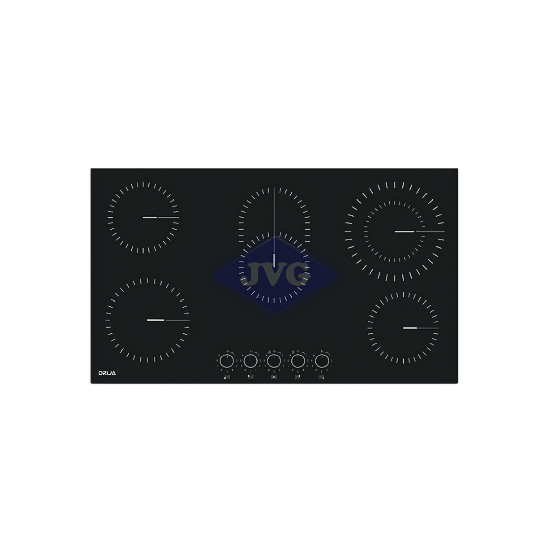 TOPE ELÉCTRICO DRIJA 5 QUEMADORES 90 CM VITROCERÁMICO NEGRO - BARI90ELECT