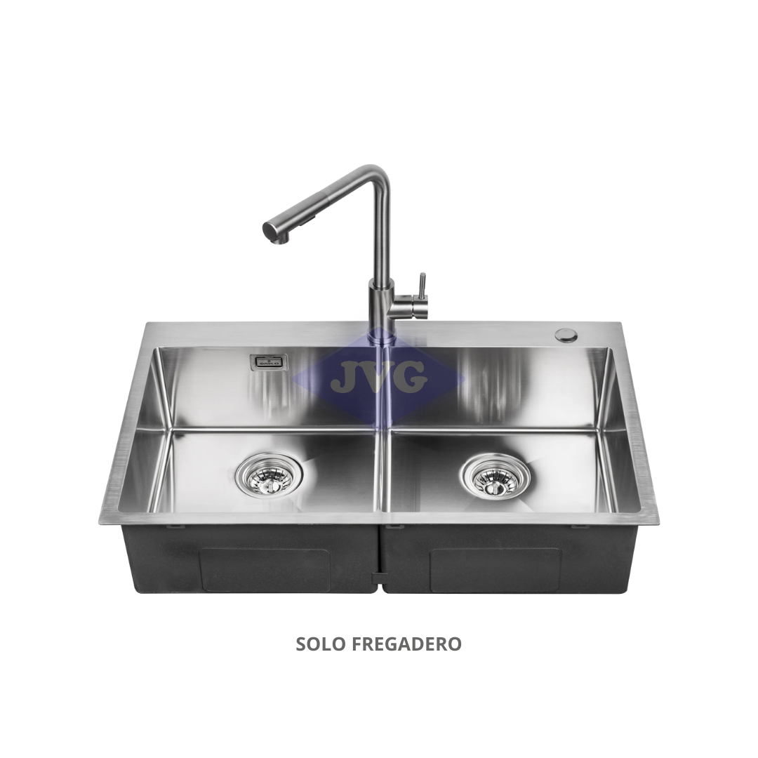 FREGADERO GASCO 2 TINA 84X51X20 ACERO/ SATINADO - BARI