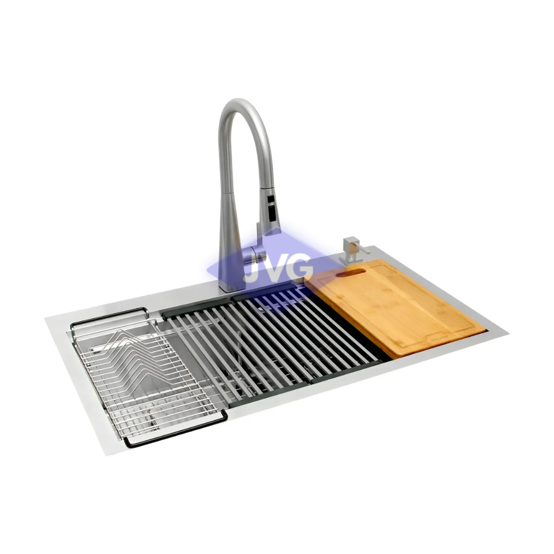 FREGADERO GASCO 2T 84X56X23 CM SATINADO CON KIT ACERO - BERGAMO