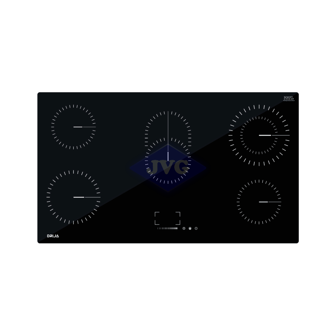 TOPE ELÉCTRICO DRIJA 5 QUEMADORES 90 CM VITROCERÁMICO NEGRO - BERLIN90ELECT
