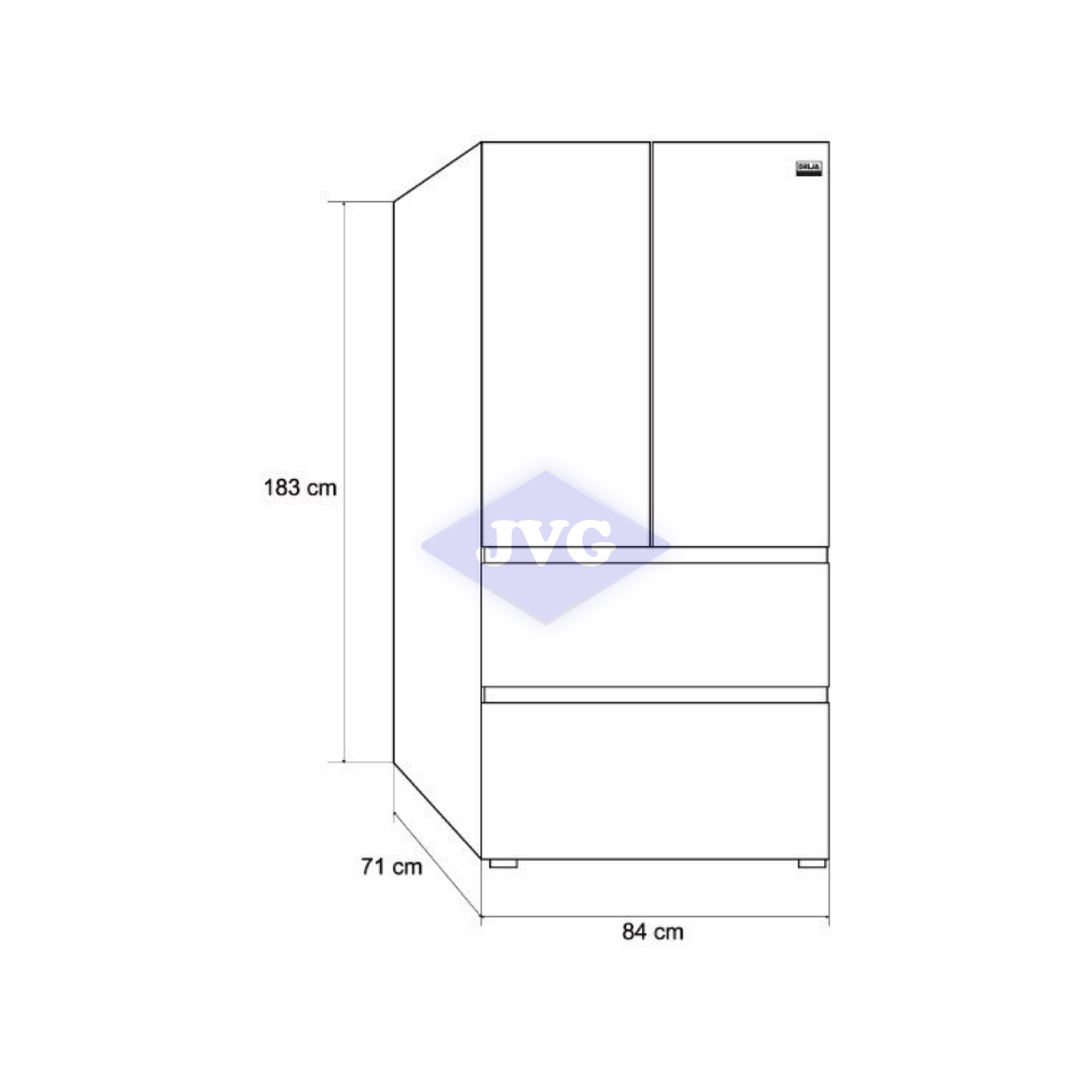 NEVERA FRENCH DOOR DRIJA 18 CU.FT. NEGRA - BLACK18D4P