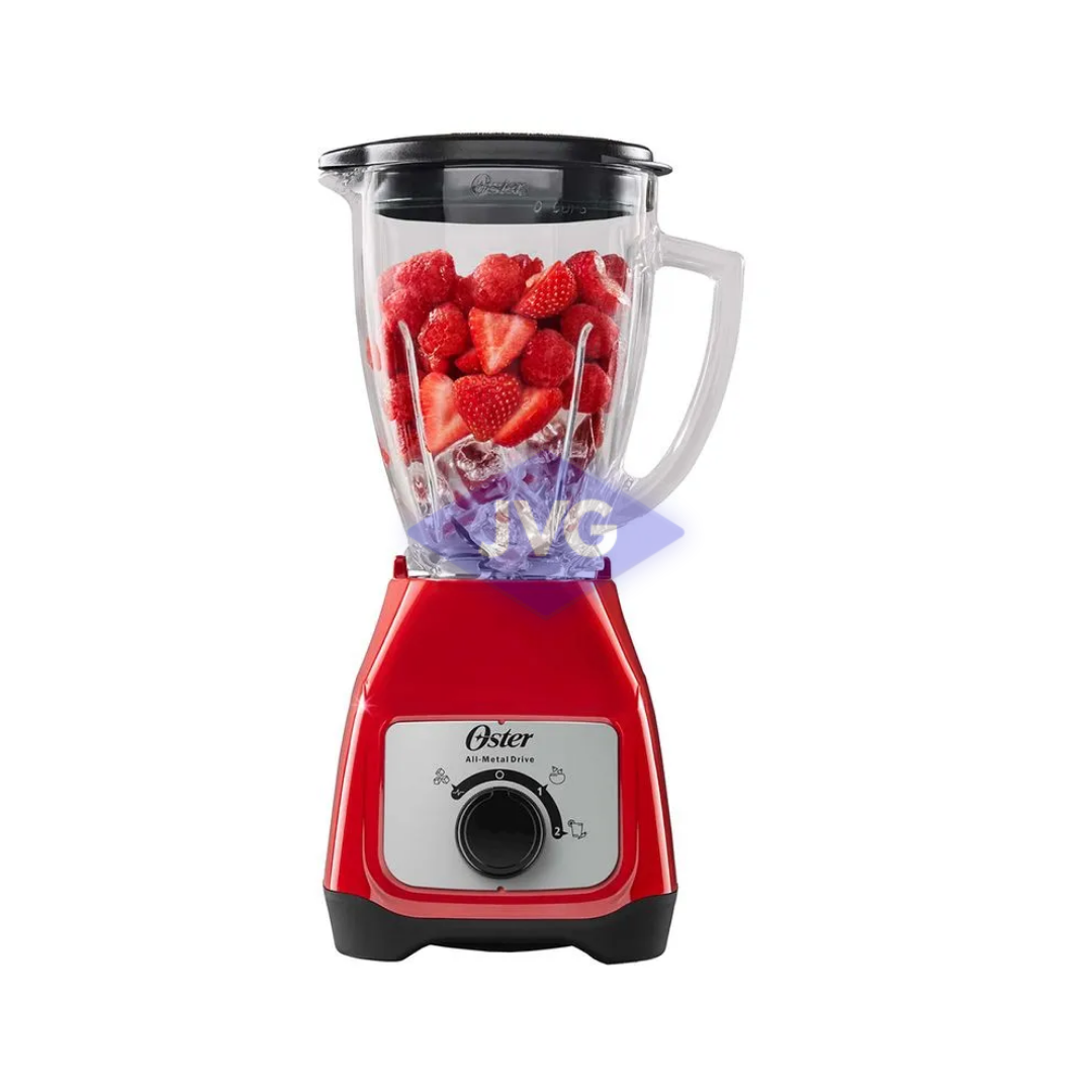 LICUADORA OSTER 2 VELOCIDADES+PULSO 800W VASO DE VIDRIO ROJO - BLSTKAGRRD