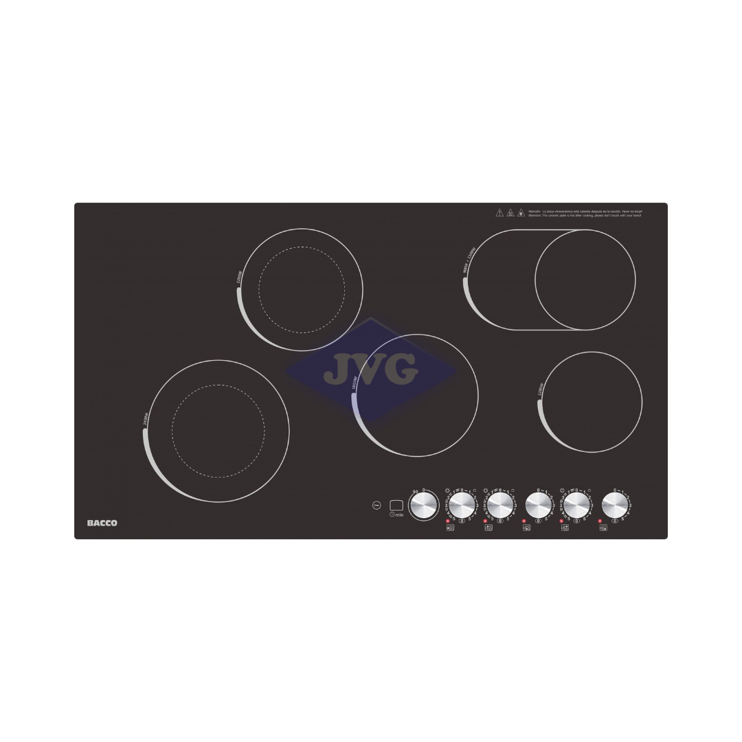 TOPE BACCO ELÉCTRICO VITROCERÁMICA 90CM MANUAL - BTCV90MS