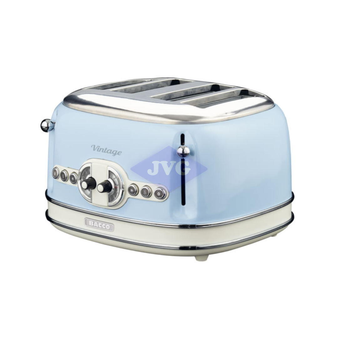 TOSTADORA BACCO 4 REBANADAS 6 NIVELES AZUL VINTAGE - BTV4PBL