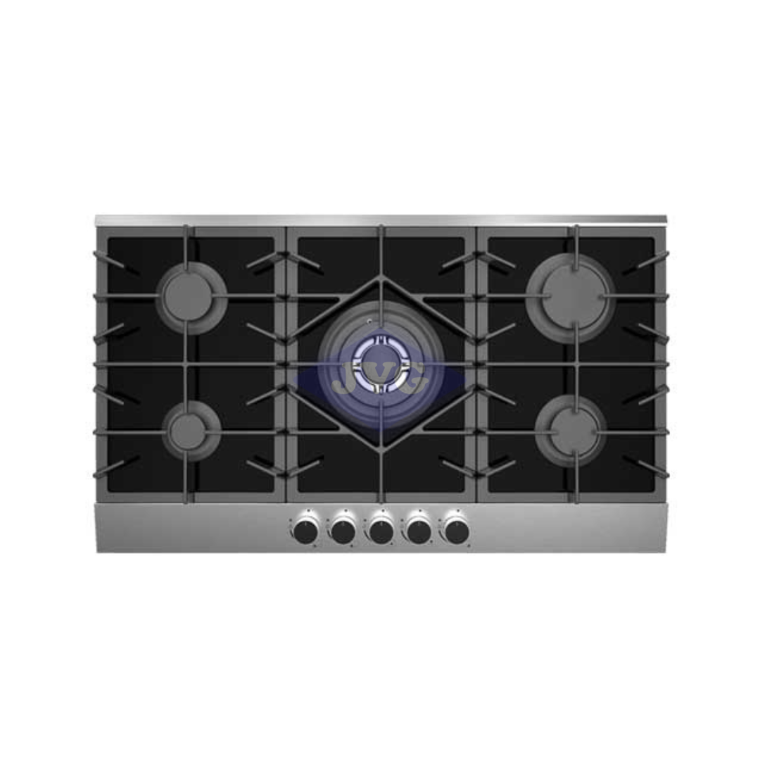 TOPE A GAS VITRO DRIJA 5 HORNILLAS FERRARA NEGRO 90CM - FERRARA90