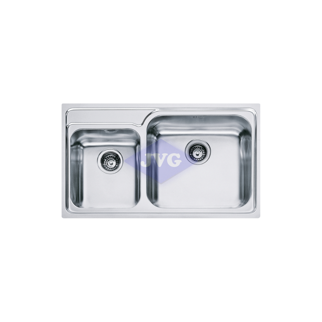 FREGADERO FRANKE 2 TINAS 86X50 CM GALASSIA ACERO INOXIDABLE - GAX620