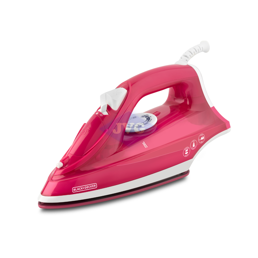 PLANCHA A VAPOR BLACK+DECKER ANTIADHERENTE ROSADA - IRBD302