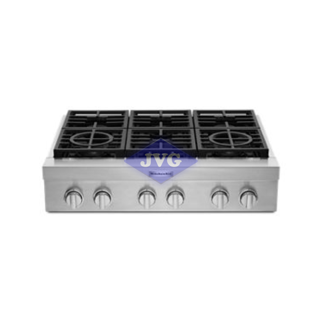 TOPE A GAS KITCHENAID COMERCIAL 6 HORNILLAS 36" - KCGC506JSS