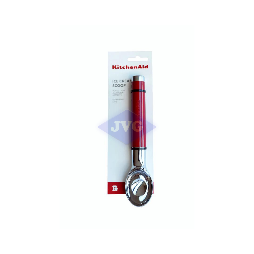 CUCHARA PARA HELADO KITCHENAID MANGO ROJO Y CABEZA DE ACERO INOXIDABLE - KE117OHERA