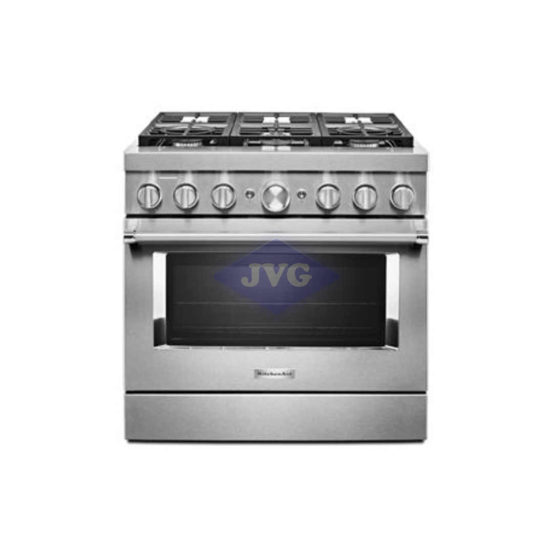 COCINA KITCHENAID COMERCIAL 6 HORNILLAS ACERO 36" - KFDC506JSS