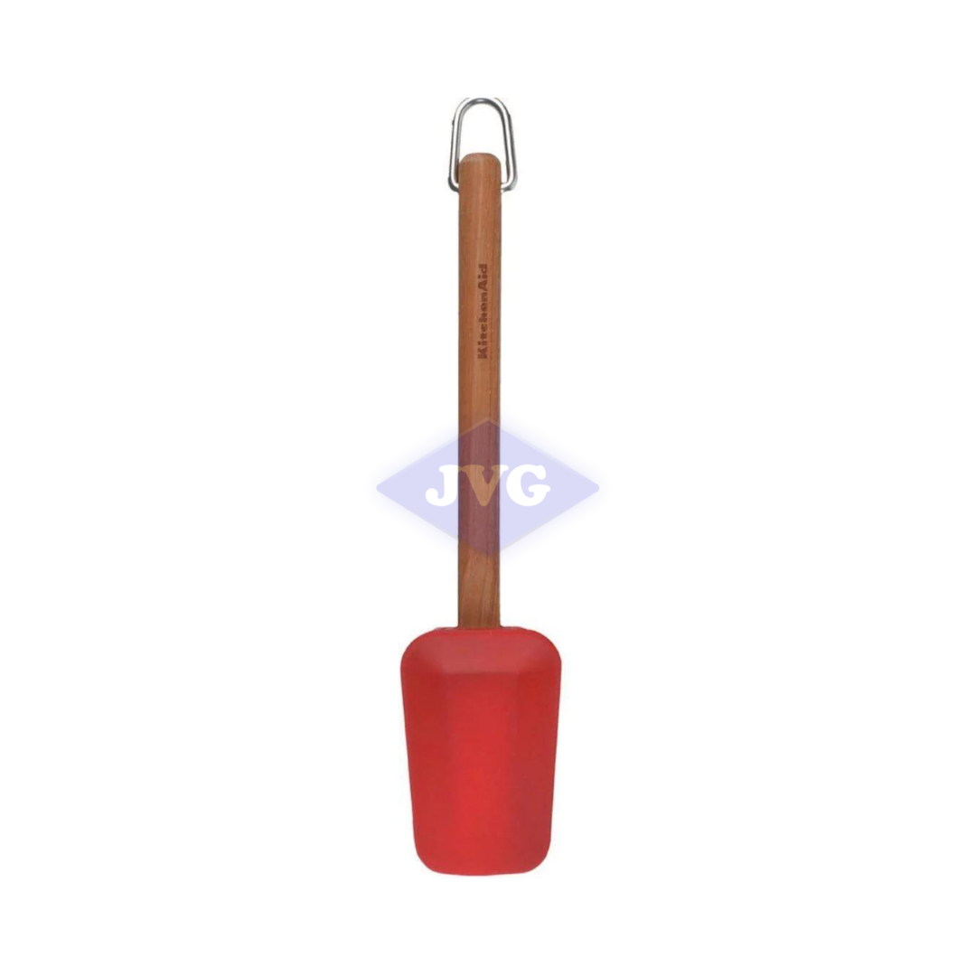 ESPÁTULA/CUCHARA DE SILICONA CON MANGO DE MADERA DE CEREZO KITCHENAID - KO730OHERA