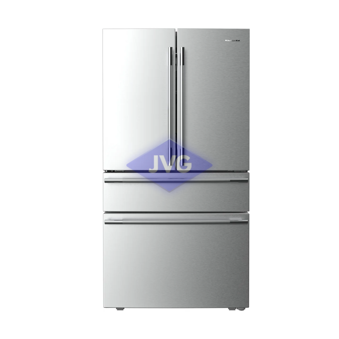 NEVERA FRENCH DOOR KITCHENAID 30 CU.FT. CON DISPENSADOR Y FABRICADOR DE HIELO INT ACERO - KRMF336SPS