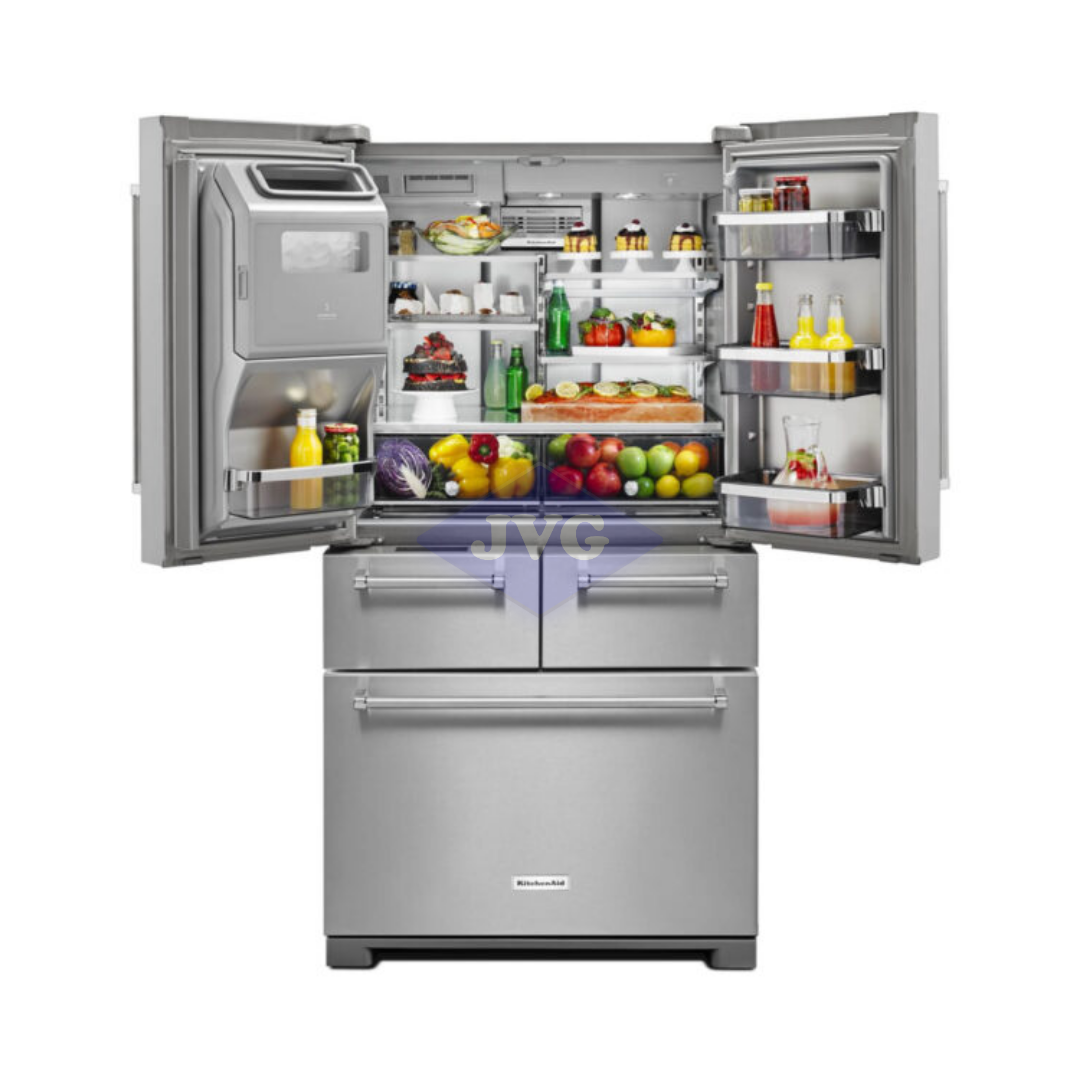 REFRIGERADOR KITCHENAID 25.8 CU.FT. CON DISPENSADOR ACERO INOXIDABLE - KRMF706ESS