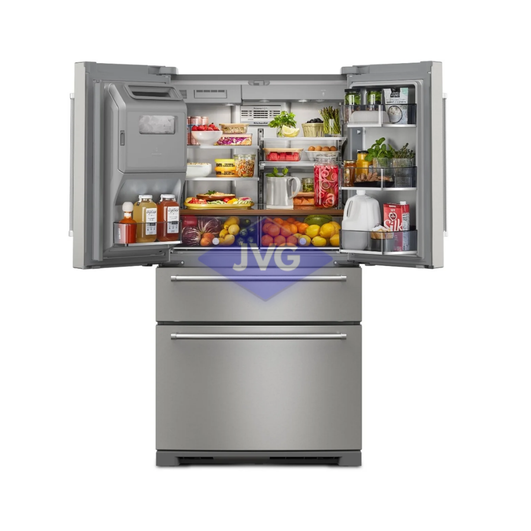 NEVERA SIDE BY SIDE KITCHENAID 28.7 CU.FT. CON DISPENSADOR ACERO - KRSF536RPS