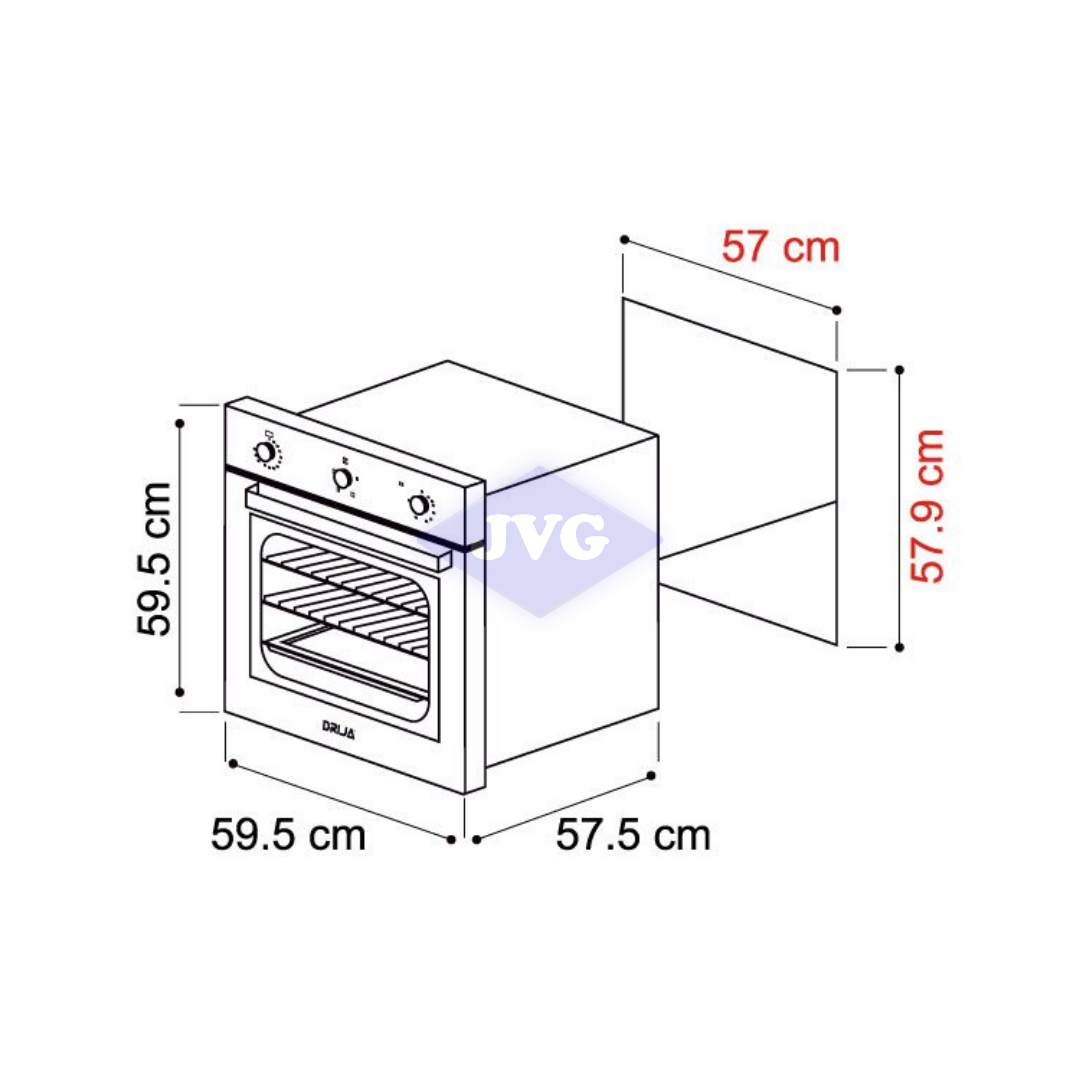 HORNO ELÉCTRICO DRIJA 24" MANUAL NEGRO - LATINO60BLACKELECT