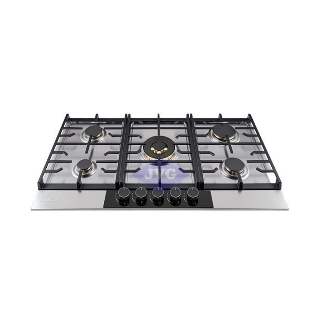 TOPE A GAS DRIJA 5 QUEMADORES BRONCE ACERO 90CM - LIVORNO90PROF