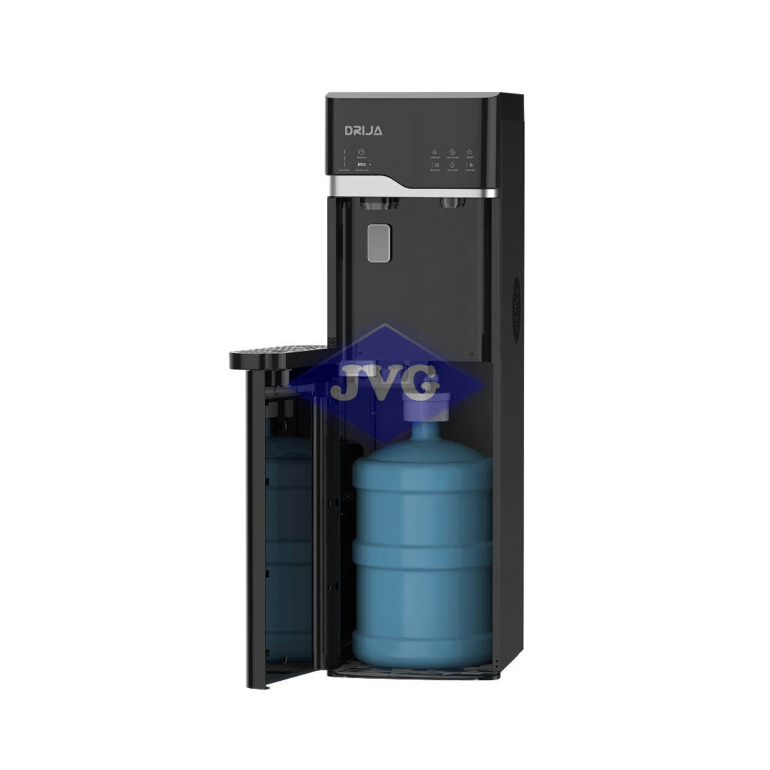 DISPENSADOR DE AGUA DRIJA CON FABRICADOR DE HIELO NEGRO - LUSSO