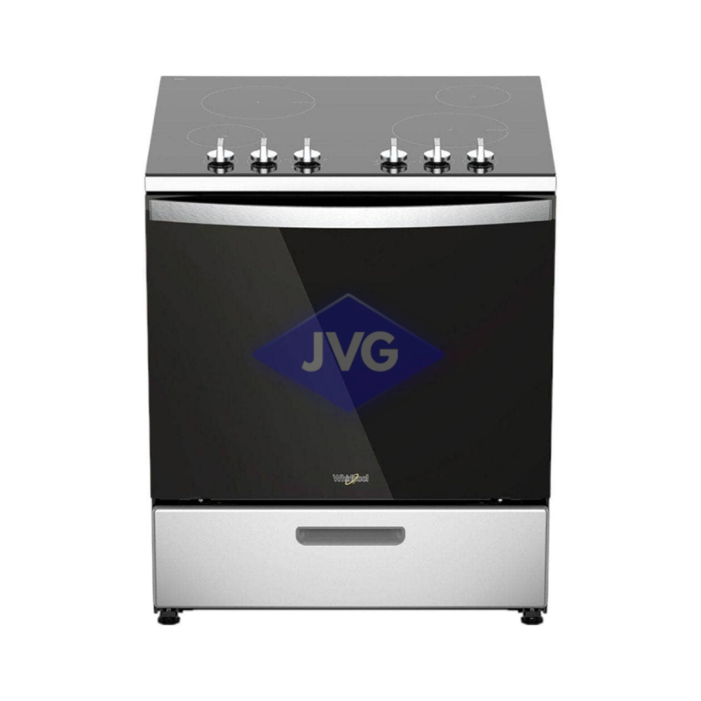 COCINA ELÉCTRICA WHIRLPOOL 6 QUEMADORES 30" TOPE VITROCERÁMICO NEGRO - LWFRE1330D