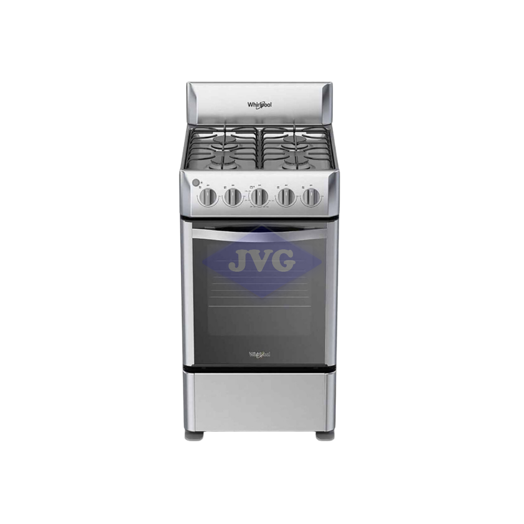 COCINA A GAS WHIRLPOOL 4 QUEMADORES ACERO 20'' - LWWR3000S