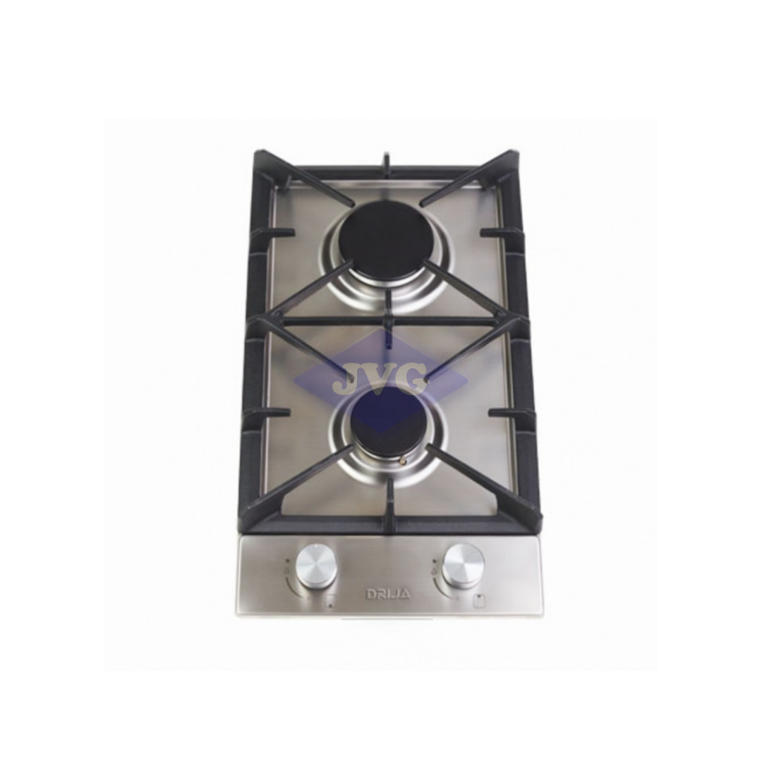 TOPE A GAS DRIIJA 2 HORNILLAS ACERO 30CM - MILAN30