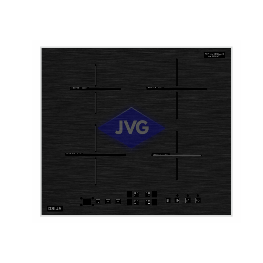 TOPE DE INDUCCIÓN DRIJA 4 QUEMADORES 60 CM VIDRIO TEMPLADO MUNICH60 NEGRO - MUNICH60INDUKTION