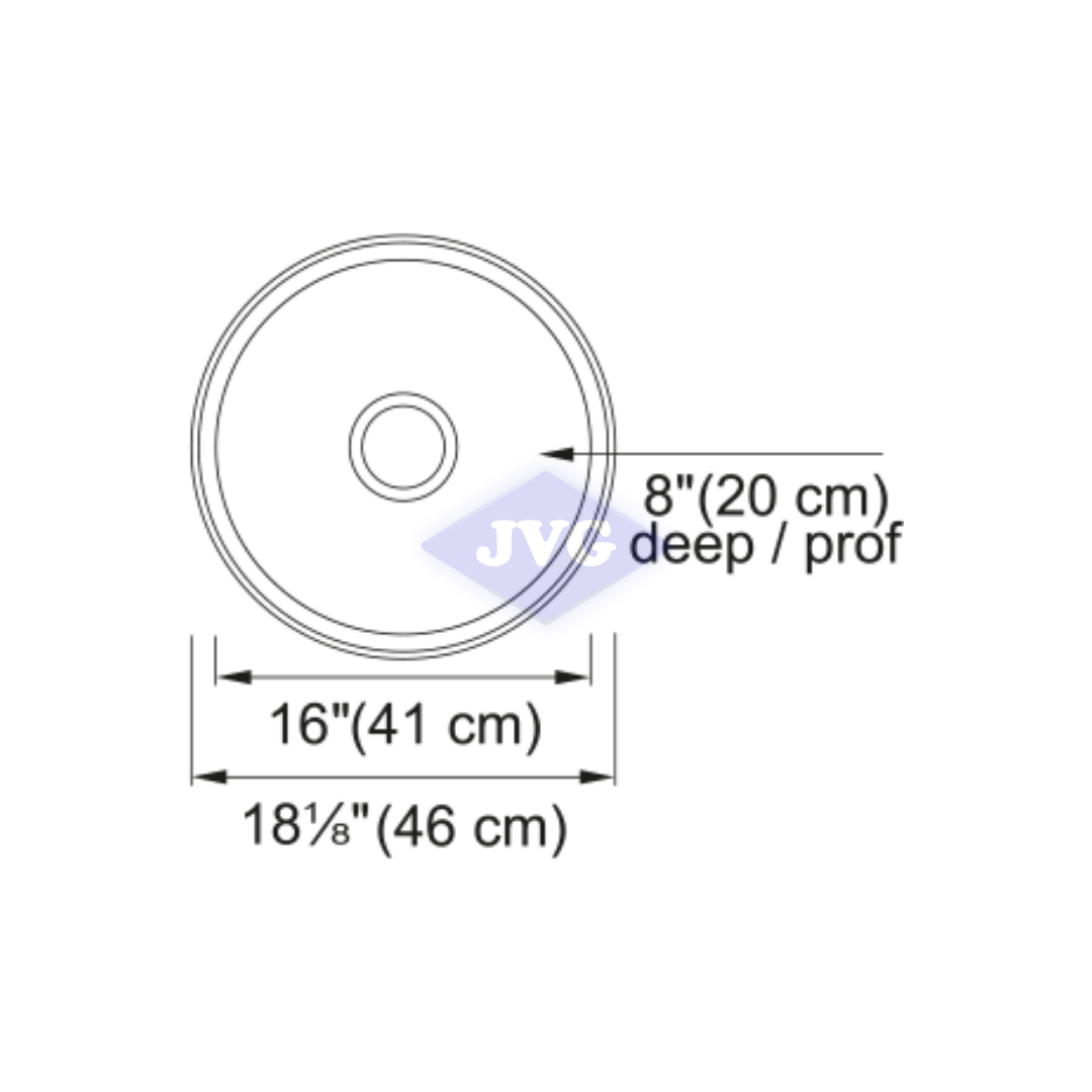 FREGADERO KINDRED 1 TINA 46 CM ACERO INOXIDABLE - QSR188