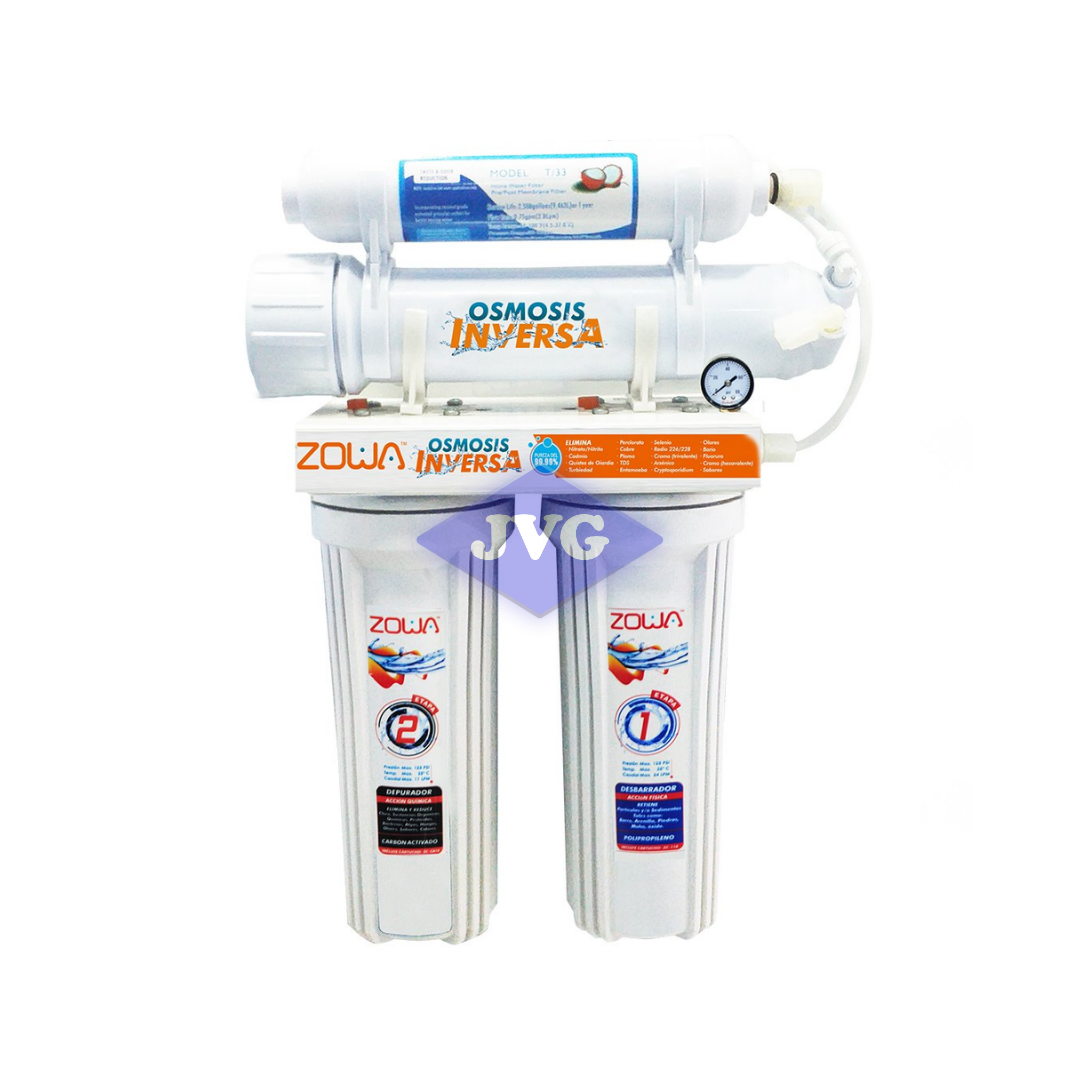 OSMOSIS INVERSA 4 ETAPAS ZOWA S/BOMBA BASIC - ROBASICO