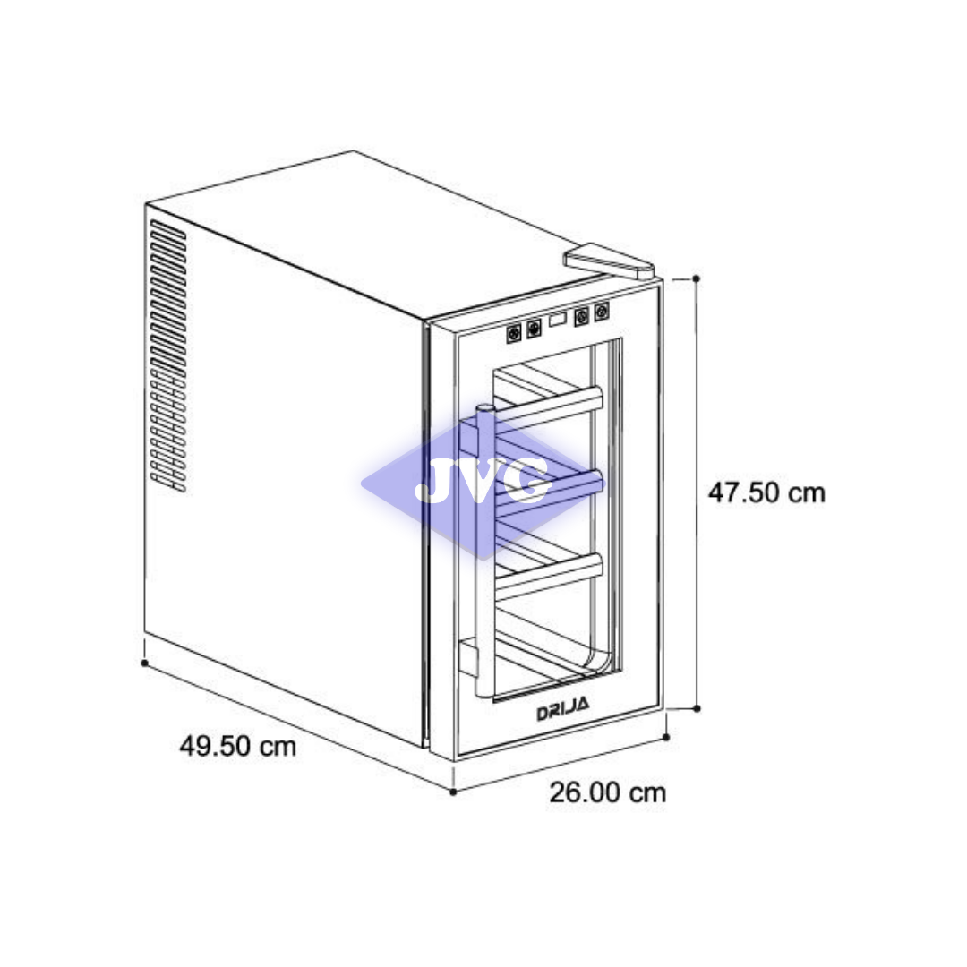 VINERA DRIJA 8 BOTELLAS ACERO INOXIDABLE - ROSSO8