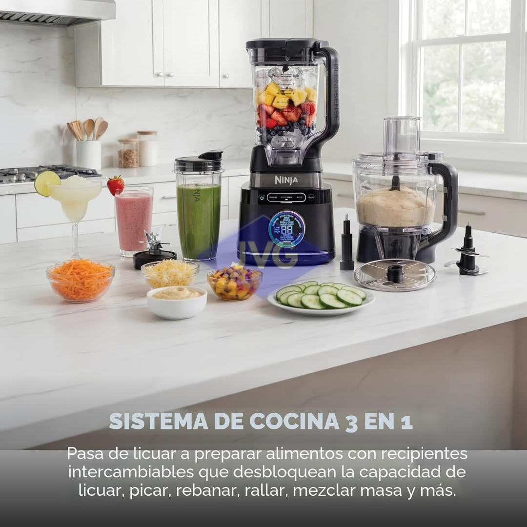 LICUADORA NINJA POWER BLEND 1.8 LTS 1.800W VASO TRITAN CON PROCESADOR NEGRO - TB401LAA