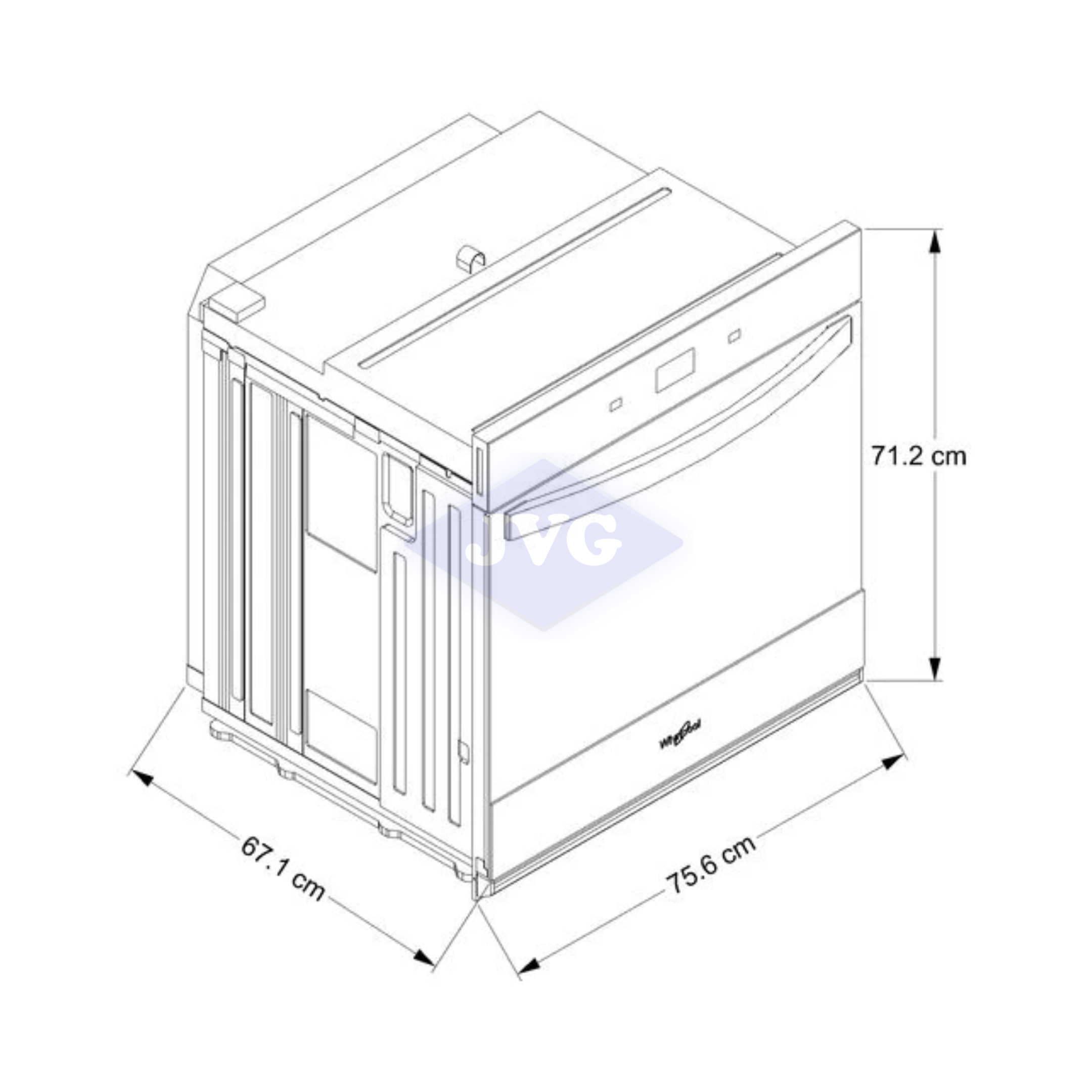 HORNO ELÉCTRICO WHIRLPOOL 30" DIGITAL CON CONVECCIÓN PARA EMPOTRAR ACERO - WOES7030PZ