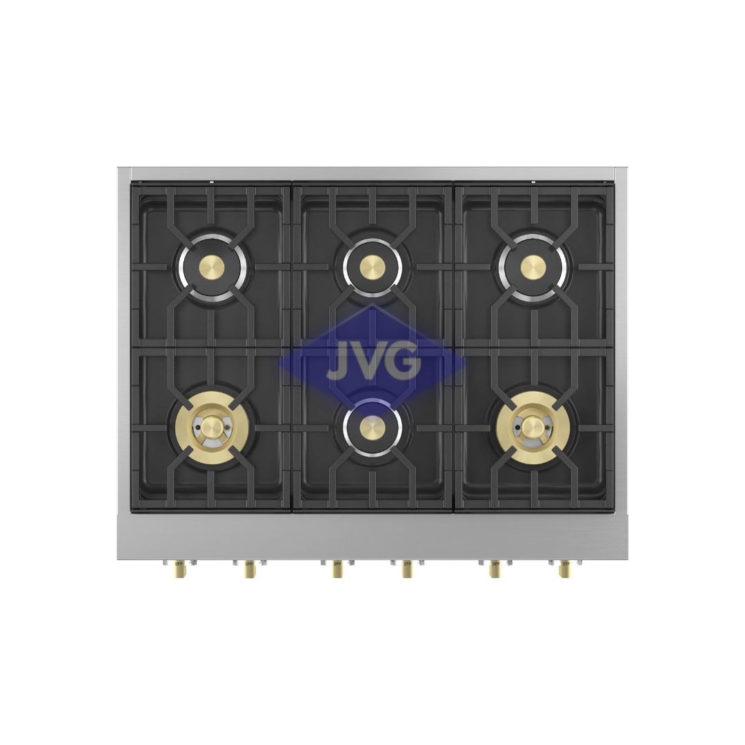 TOPE A GAS MONOGRAM 6 QUEMADORES 36'' ACERO - ZGU366NTSS