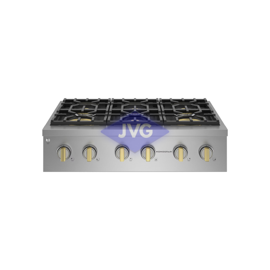 TOPE A GAS MONOGRAM 6 QUEMADORES 36'' ACERO - ZGU366NTSS