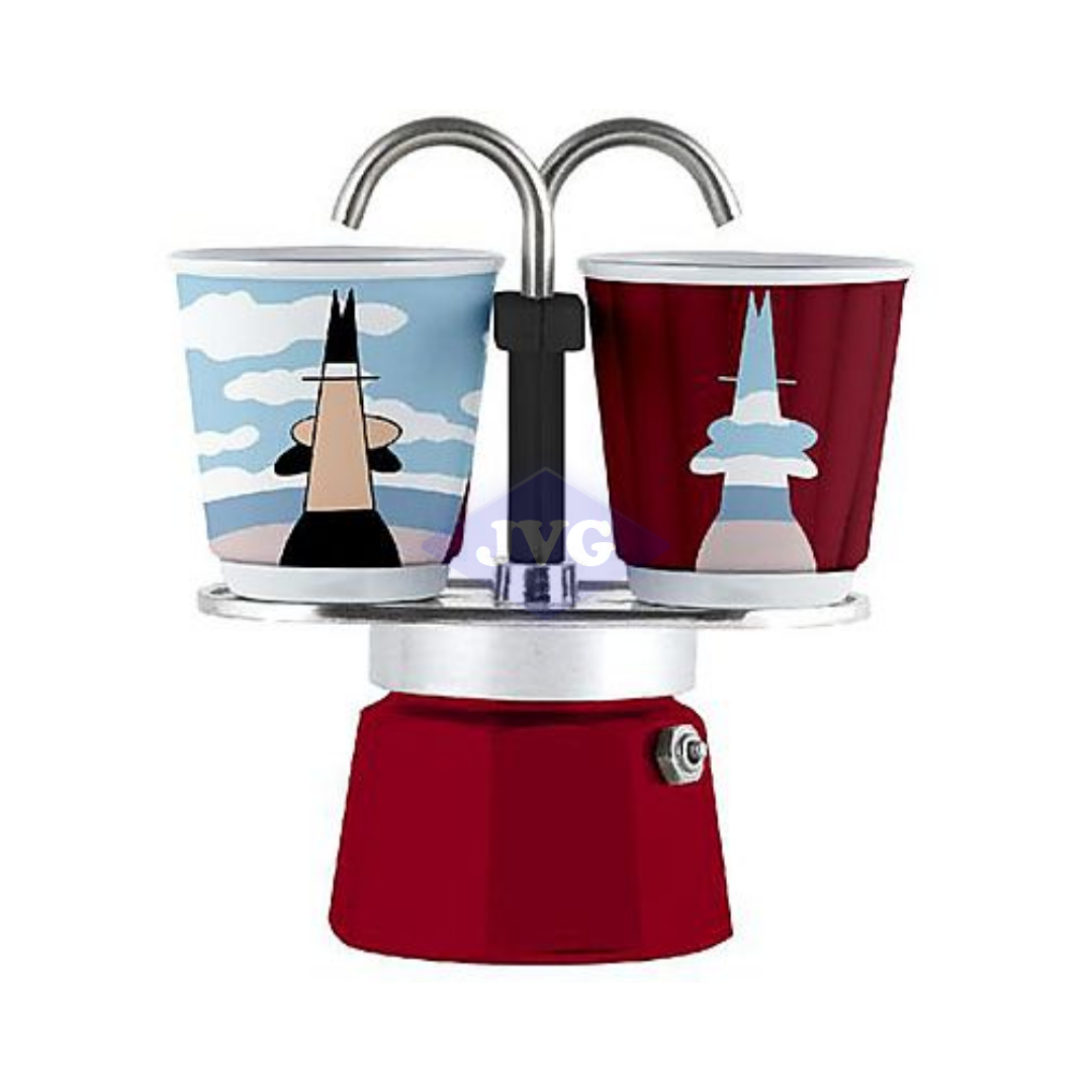 CAFETERA BIALETTI MINI CON TACITAS 2 TAZAS ROJO - 1406