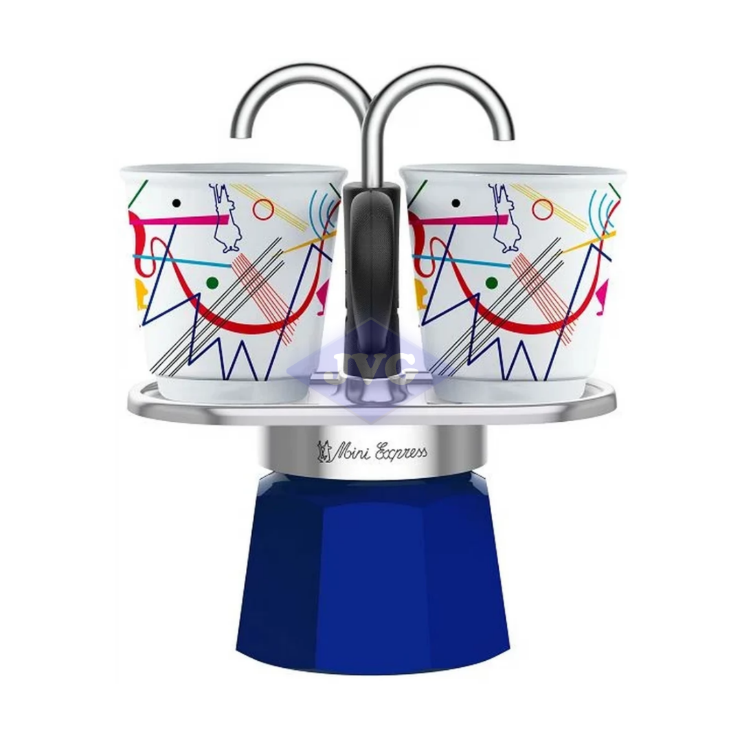 CAFETERA BIALETTI MINI CON TACITAS 2 TAZAS AZUL - 1407
