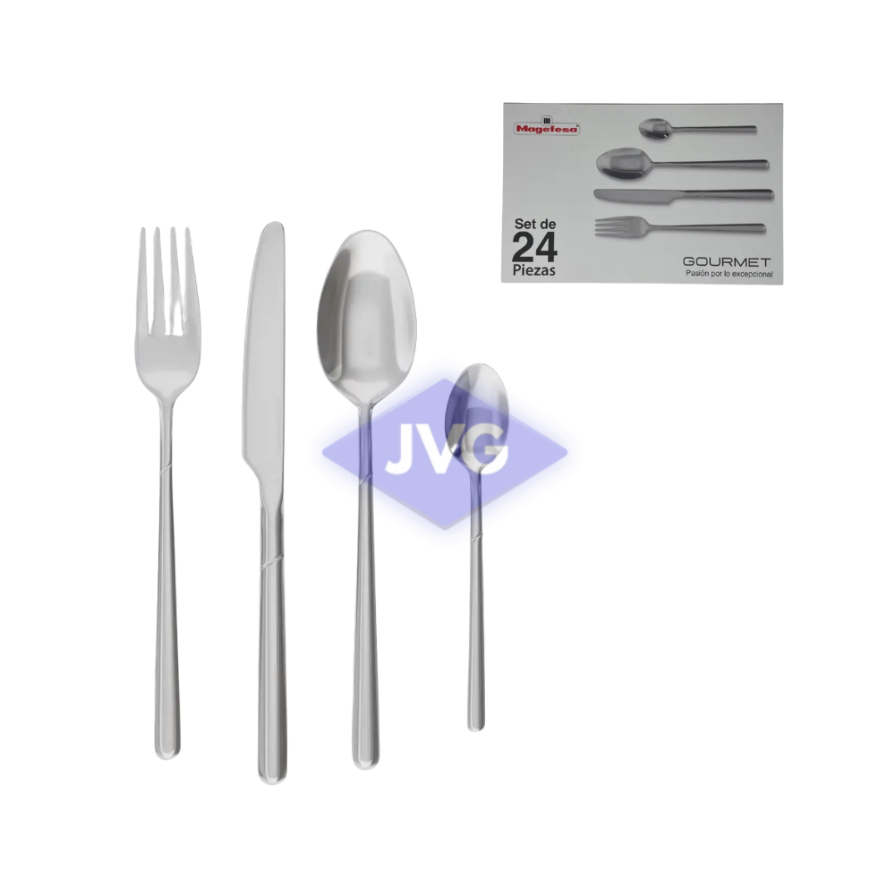 JUEGO DE CUBIERTOS MAGEFESA 24 PIEZAS GOURMET - 31500