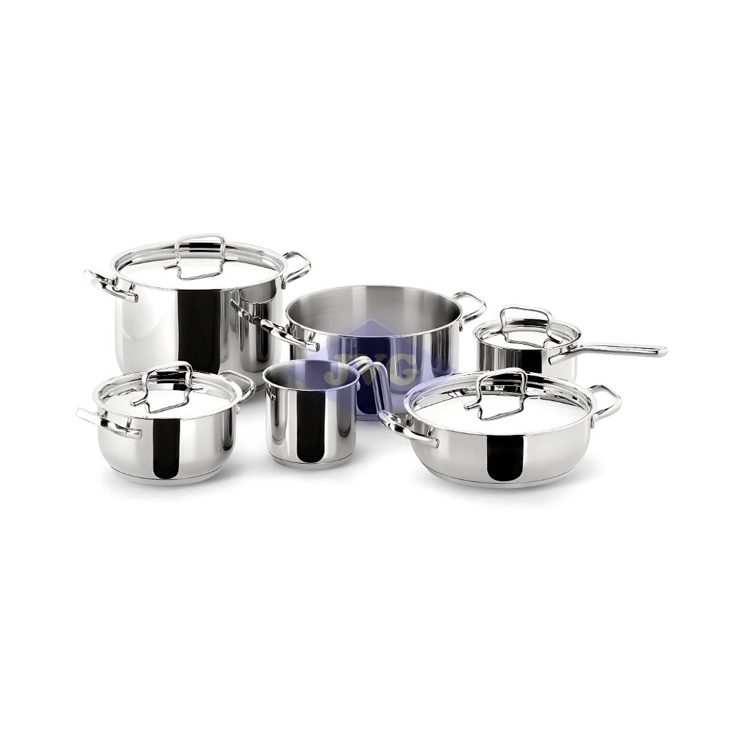 JUEGO DE OLLAS LAGOSTINA 10 PIEZAS SFIZIOSA ACERO INOXIDABLE 18/10 (40600010) - 40600010