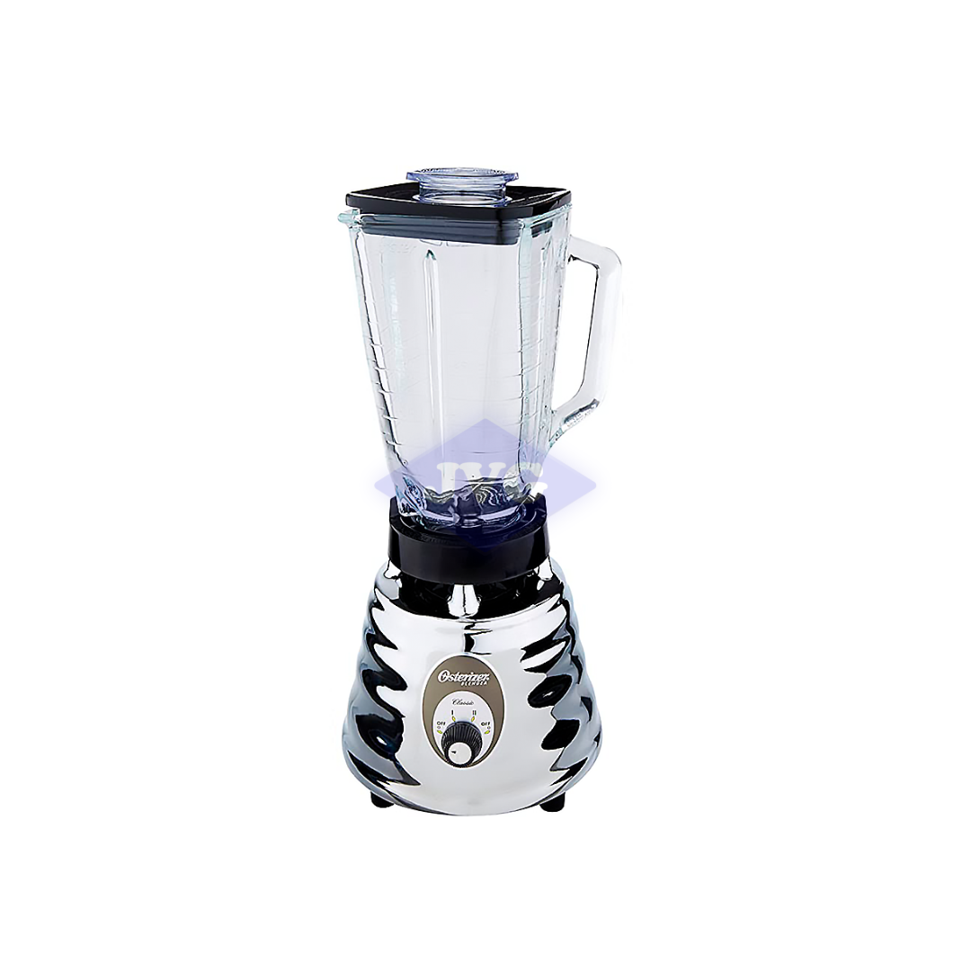 LICUADORA OSTER VASO DE VIDRIO 2 VELOCIDADES - CROMADA
