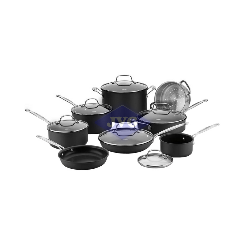 SET DE OLLAS Y SARTENES 14PIEZAS CUISINART CON TEFLON