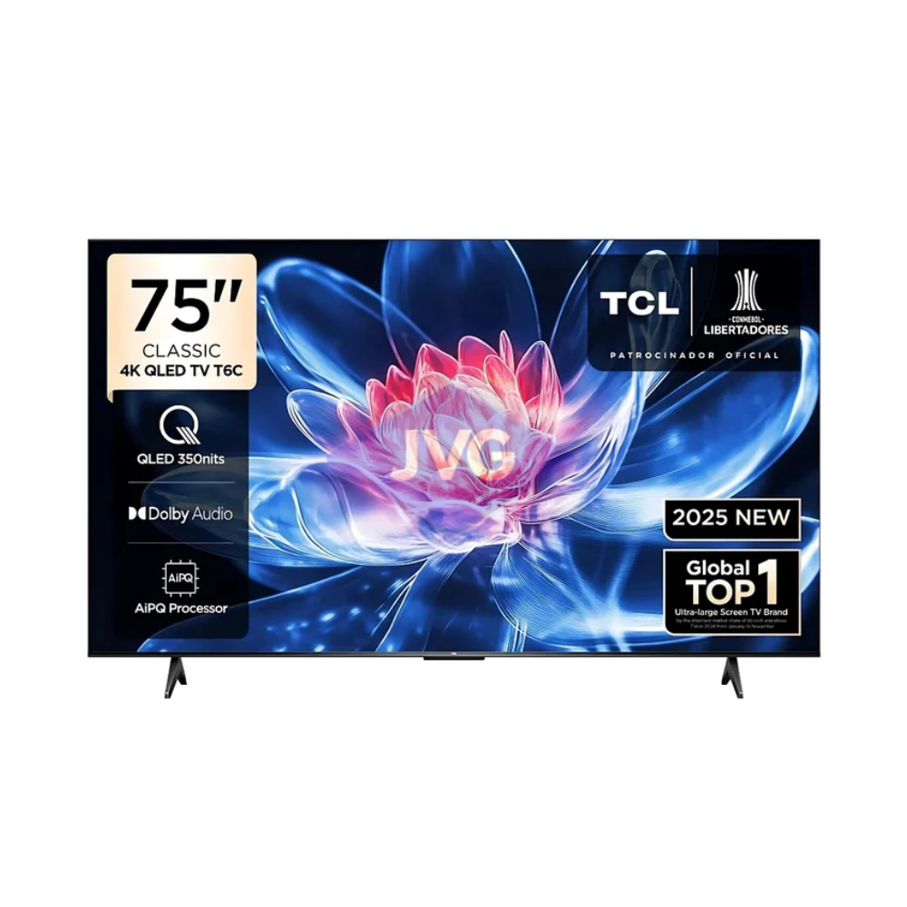 TELEVISOR SMART TCL 4K UHD QLED 75" NEGRO - 75T6C