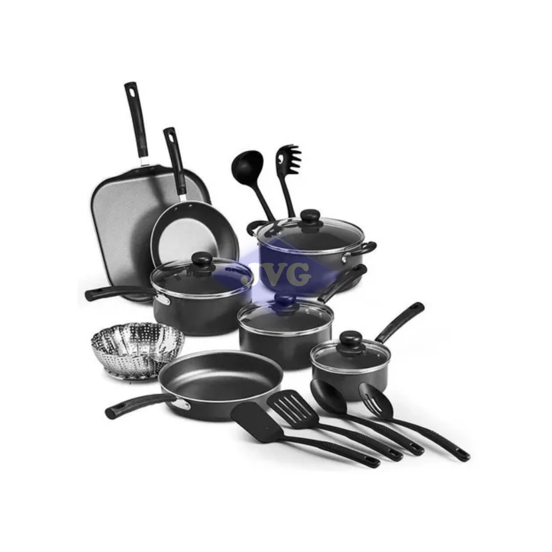 JUEGO DE OLLAS ANTIADHERENTE PRIMAWARE TRAMONTINA 18 PIEZAS GRIS - 80119545