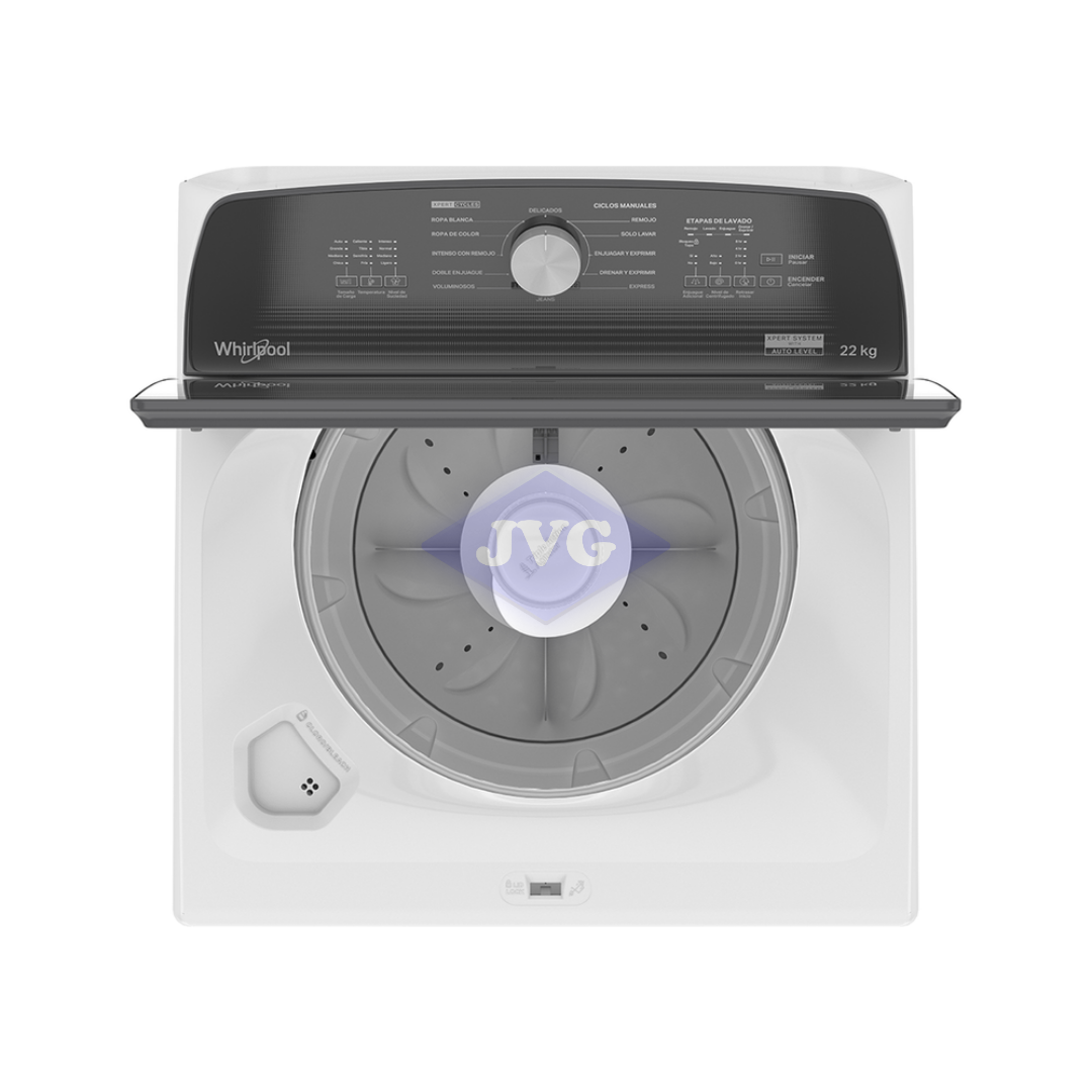 LAVADORA CARGA SUPERIOR WHIRLPOOL 22 KG XPERT SYSTEM AGITADOR BLANCO - 8MWTW2231WJB